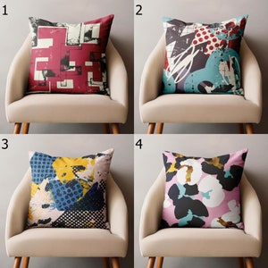 Modern Art Painting Pillow Covers, Modern Geometric Abstract Throw Pillow Cover, Colorful Abstract Pillowcase, Multicolor Boho Pillow Covers
