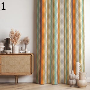 70s Retro Window Curtains, Retro Vintage Curtains, Mid Century Style Curtain, 70s Curtains, Mid Century Printed Drapes, 80s Drapery