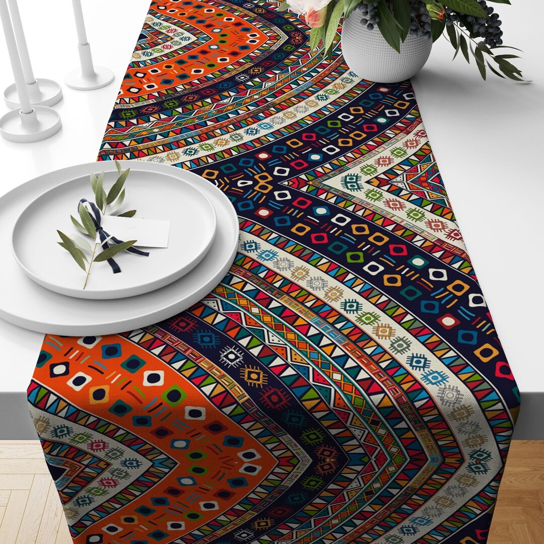 Ethnic Table Runners, Boho Table Runner, Bohemian Table Runner, Kilim