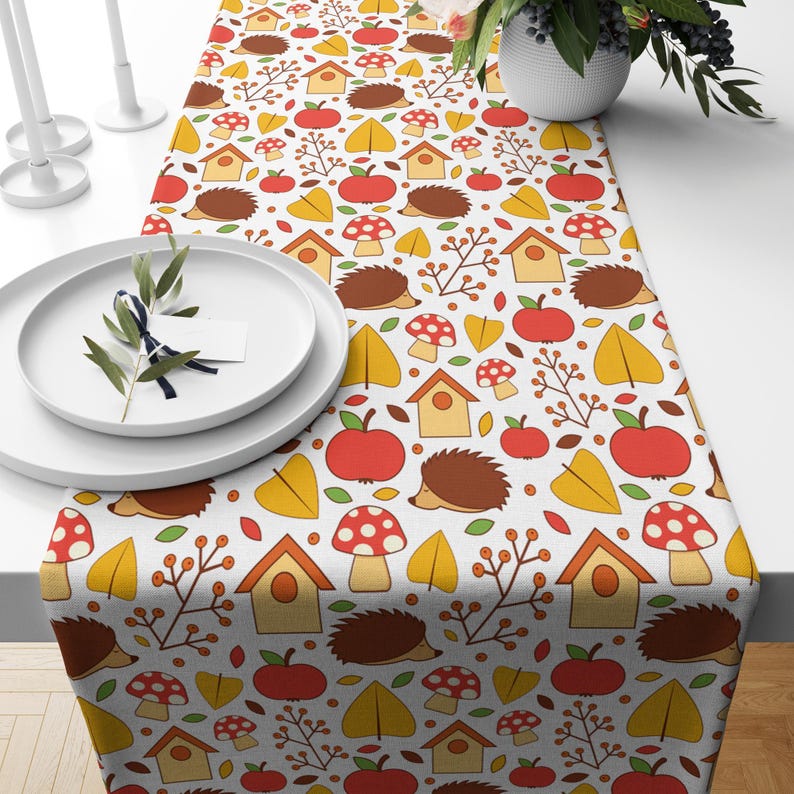 Paper Table Runner Fall Autumn Leaf Table Runner, Fall Leaves Table Runner, Autumn Table Decor ...