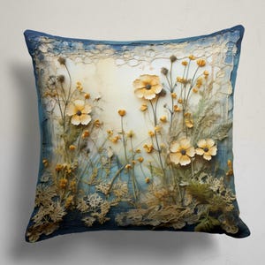 Housse de coussin fleurs sauvages, housses de coussin fleurs, housse de coussin fleurs printanières, taie d'oreiller à fleurs vives 3
