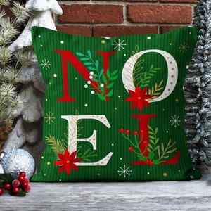 Funda de almohada de alegría de Navidad, funda de almohada de Navidad, funda de almohada de lanzamiento de Navidad de alegría linda, funda de almohada de Navidad, funda de cojín de Navidad