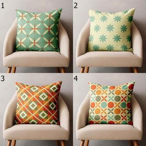 Retro Throw Pillow Covers, Retro Vintage 60s Pillow Cover, 70s Retro Cushion Cover, Mid Century Modern Pillow Covers, MCM 50s Pillow Covers