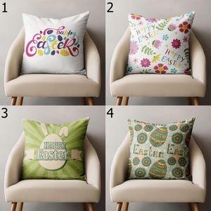 Fundas de almohada con temática de Pascua, funda de almohada con temática de Pascua, funda de almohada decorativa de Pascua, funda de cojín de Pascua, decoración del hogar con temática de Pascua