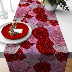 Valentine's Day Table Runner, Valentine's Day Table Decoration, Valentine's Day Gift, Red Heart Runners, Love Table Decor, Valentine's Table