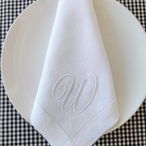 Personalized Monogrammed Linen Napkins, Monogrammed Linen Napkins, Customized Linen Napkins