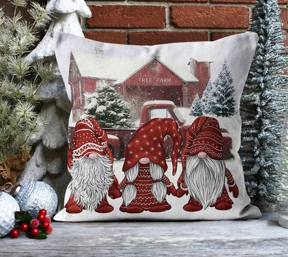 Christmas gnome pillow cover hotsell