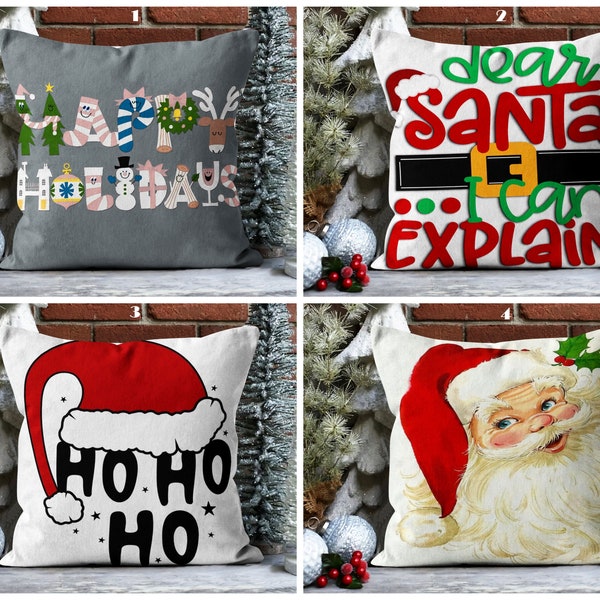 Xmas Holiday Pillowcase, Santa Pillow Cover, Santa Claus Pillowcase, Christmas Pillowcase, Cozy Home Decor, New Year's Gift