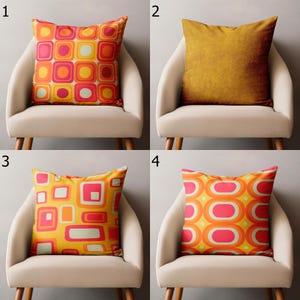 Retro Pillow Covers, Mid Century Geometric Cushion Cover, Retro Abstract Throw Pillow Cover, 70s Retro Pillow Covers, MCM Pillowcase