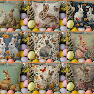 Funda de almohada con forma de conejito de Pascua, fundas de almohada con forma de conejo de Pascua, funda de cojín con forma de conejito, bonita funda de almohada con forma de conejo, funda de almohada decorativa de Pascua