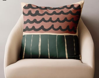 Housse de coussin rétro, taie d'oreiller décorative style années 70, coussin vintage