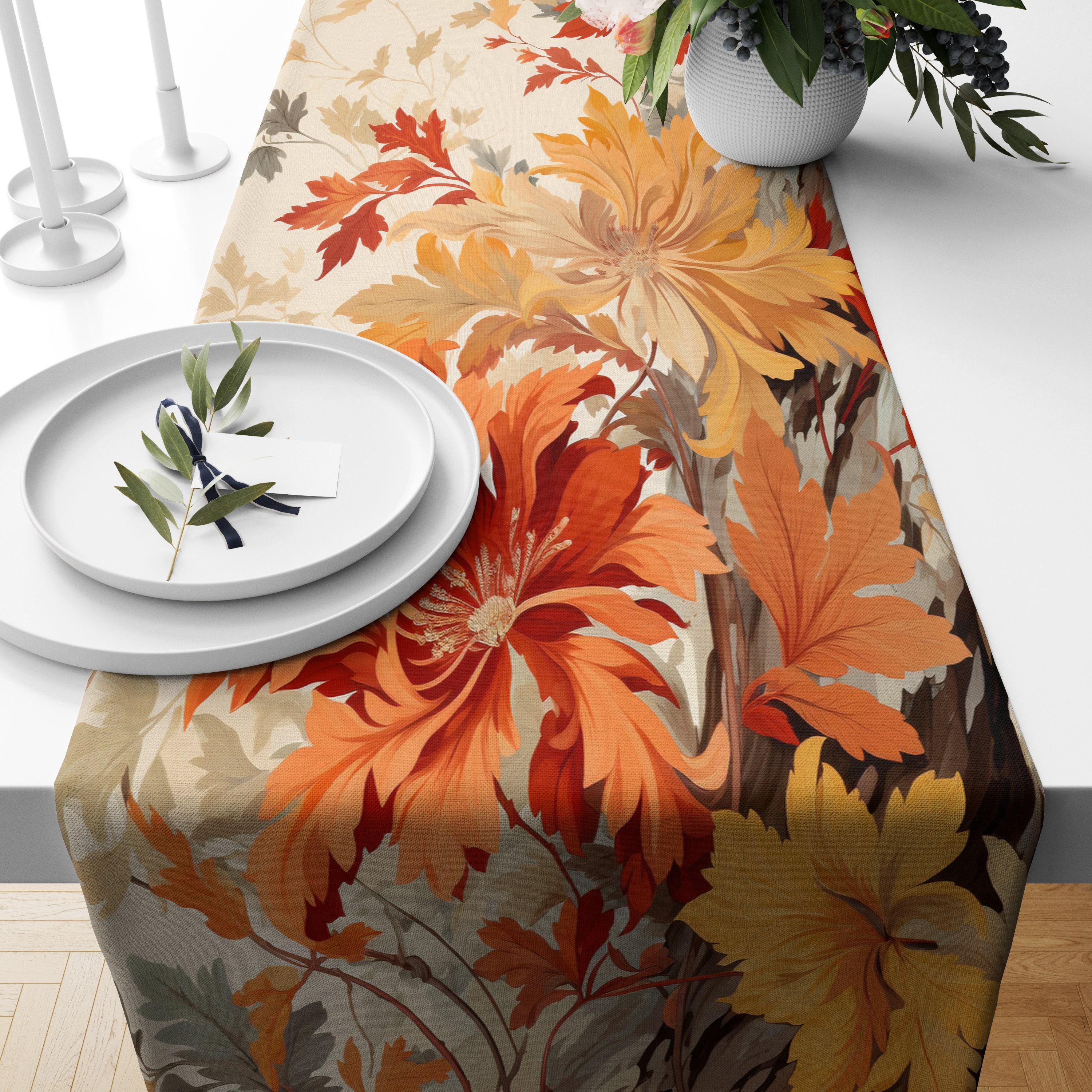 Fall Leaves Table Runner, Thanksgiving Fall Table Runner, Autumn Table Runner, Fall Table Decor, Thanksgiving Gift, Thanksgiving Party Table