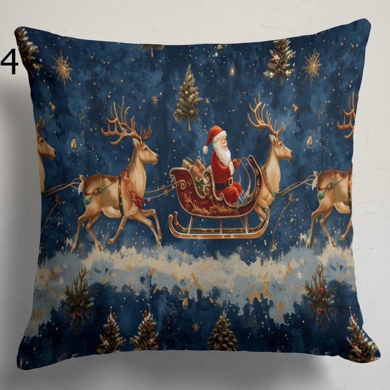 Christmas Throw Pillow Cover, Xmas Holiday Pillowcase, Winter Holly