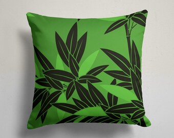 Green Tropical Leaves Pillow Covers, Palm Leaves Cushion Case, Exotic Green Floral Throw Pillow Cover, Tropical Leaf Pillowcase