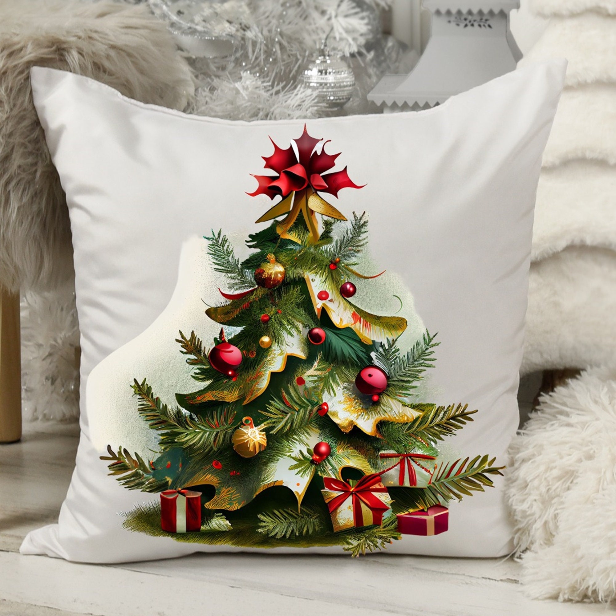 Kissen 30x50 MIULEE 2er Set Boho Weihnachten Kissenbezüge Dekokissen Kissenbezug Weihnachtskissen 30x50