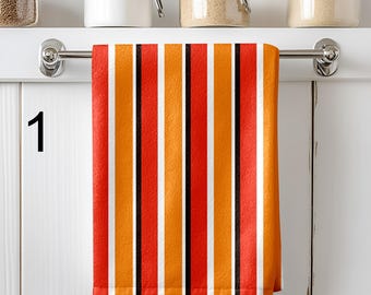Mid Century Tea Towels, Retro Dish Towel, 70s Kitchen Dish Towel, MCM Hand Towels, Colorful Retro Tea Towels, Mid Century Modern Dish Towels