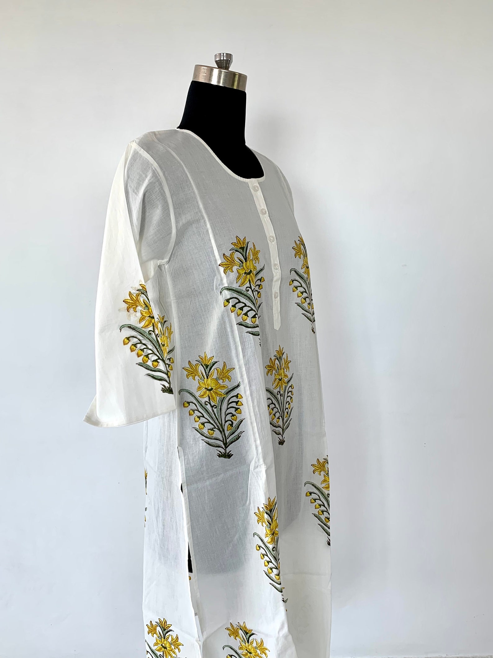 Blocked Print Chiffon Tunic main image 1