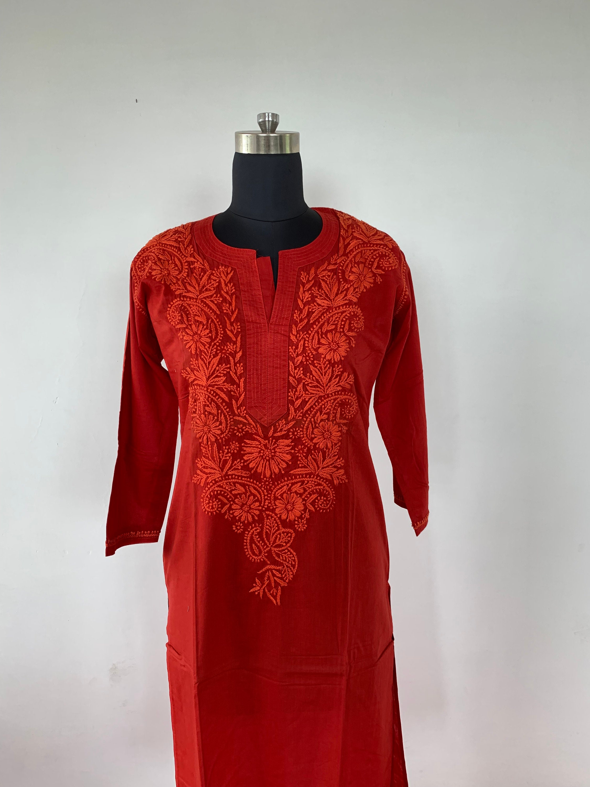 Womens embroidered cotton tunic
