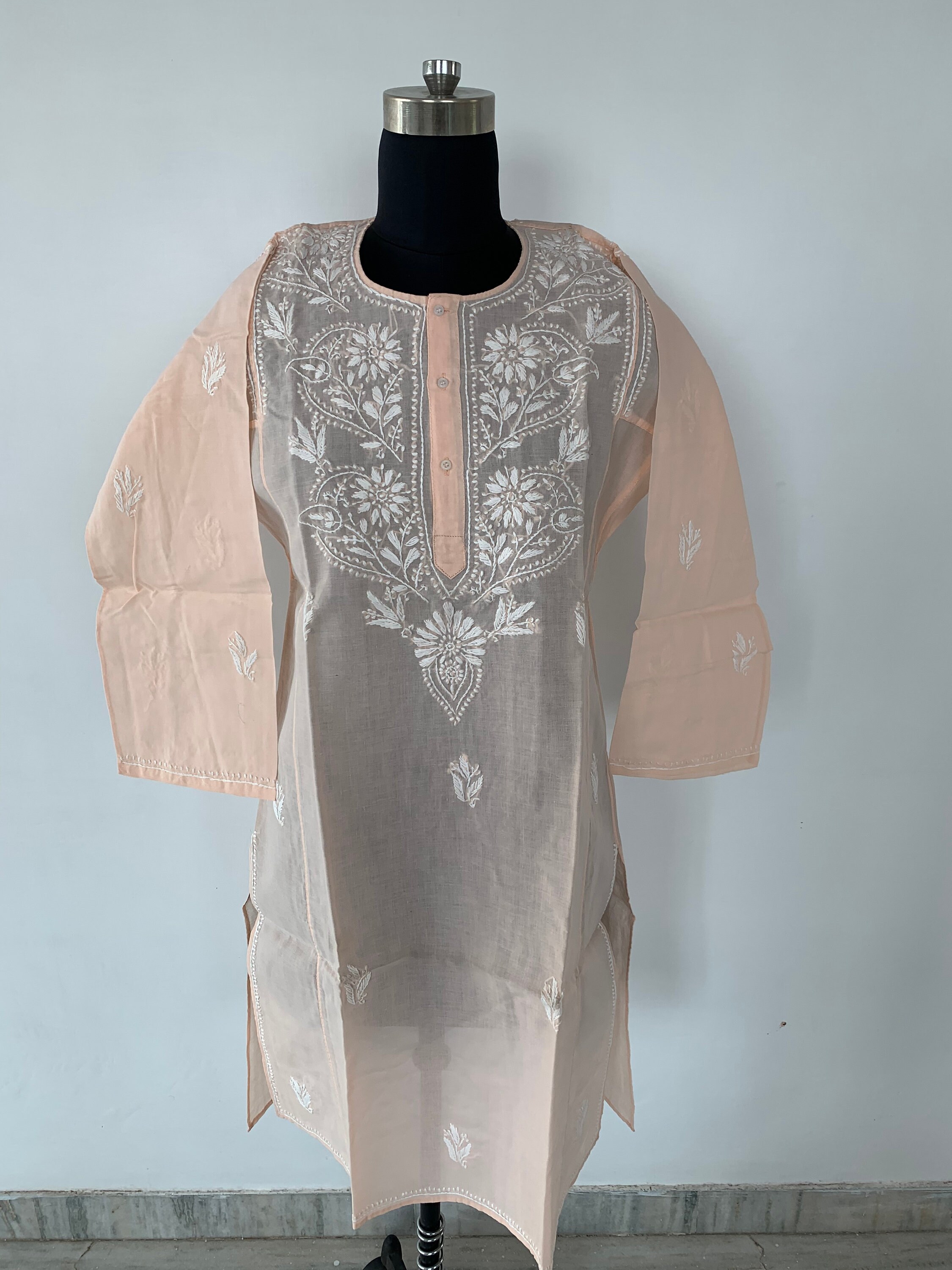 White Embroidered Cotton Tunic