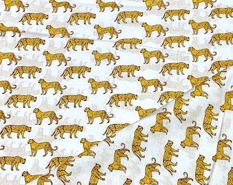 Tessuto di cotone con stampa animalier tagliato su misura tessuto di cotone voile stampato tessuto di cotone indiano tessuto di cotone stampato tessuto di cotone malmal tessuto jaipuri