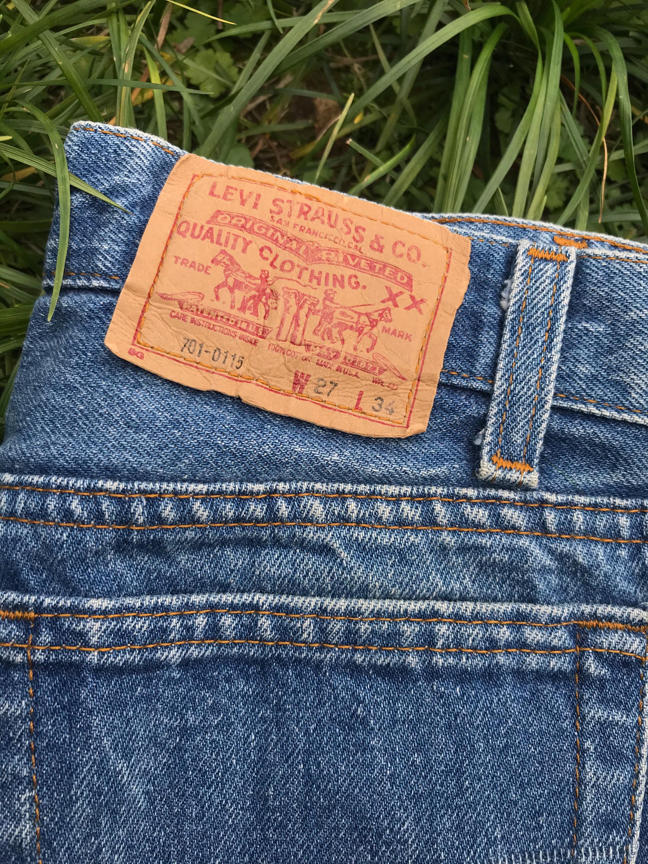Vintage Levi's 701 Jeans 80s W27 USA Made - Etsy