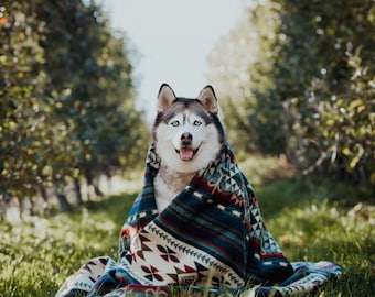 Calda e morbidissima coperta in stile etnico/boho I Coperta in lana dell'Ecuador – giusta e sostenibile I Inca Grey