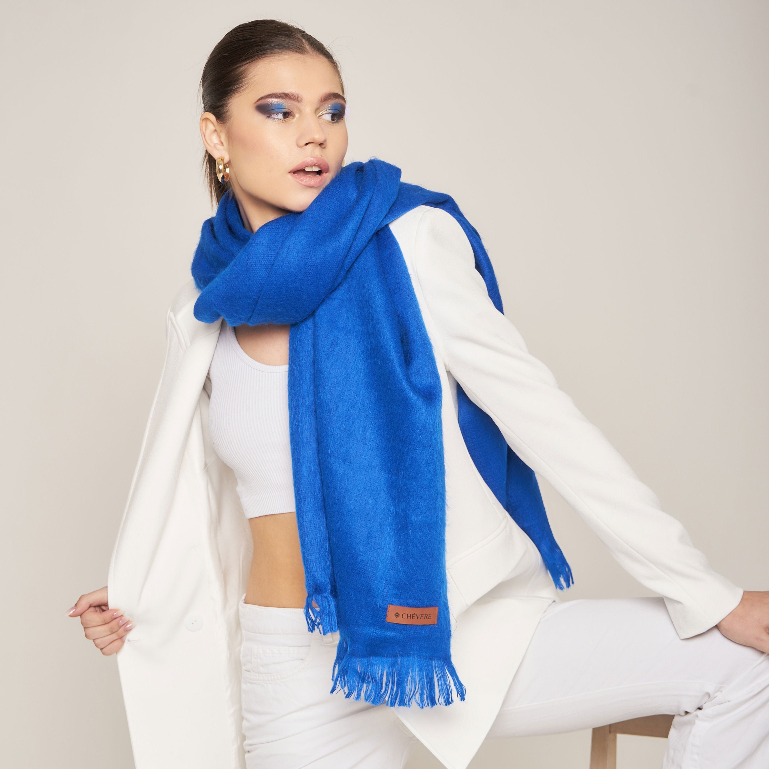 Handwoven Ultra-soft Alpaca Scarf/wool Scarf, Original From  display picture 2