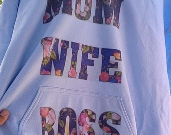Mom Wife Boss Hoodie