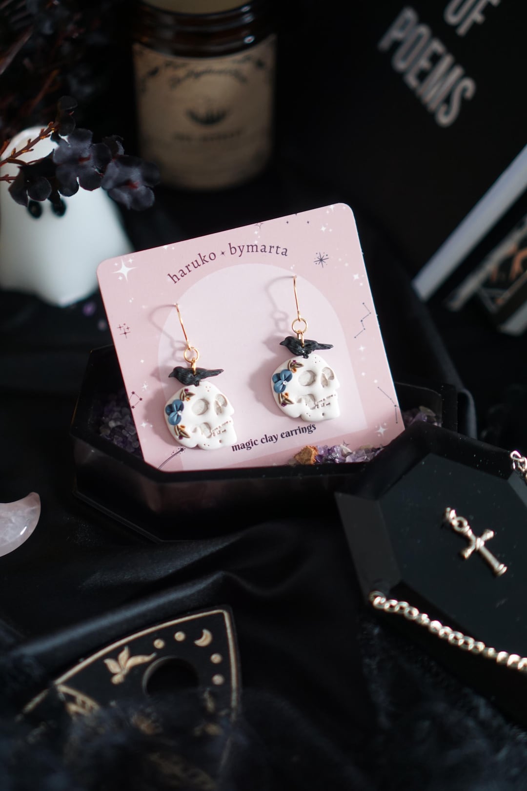 Halloween Transferfolien Für Polymer-Ton - 10 Blätter Totenkopf, Kürbis, Geister Muster 14,8x10cm