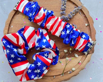Set haarscrunchie en horlogeband | Elastisch haarelastiekje | Elastische satijnen band | Satijnen haarbanden | Haaraccessoires | iwatch-band All Series |