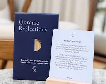 Quranic Reflection Cards: Islamic Affirmations, Daily Reminders, Muslim Gift, Ramadan Decoration
