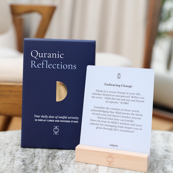Quranic Reflection Cards: Islamic Affirmations, Daily Reminders, Muslim Gift, Ramadan Decoration