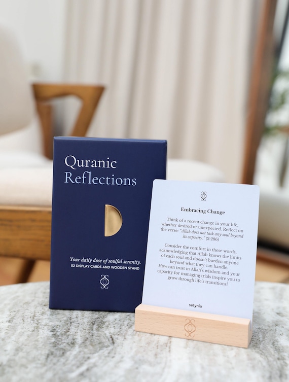 Quranic Reflection Cards: Islamic Affirmations, Daily Reminders, Muslim Gift, Ramadan Decoration