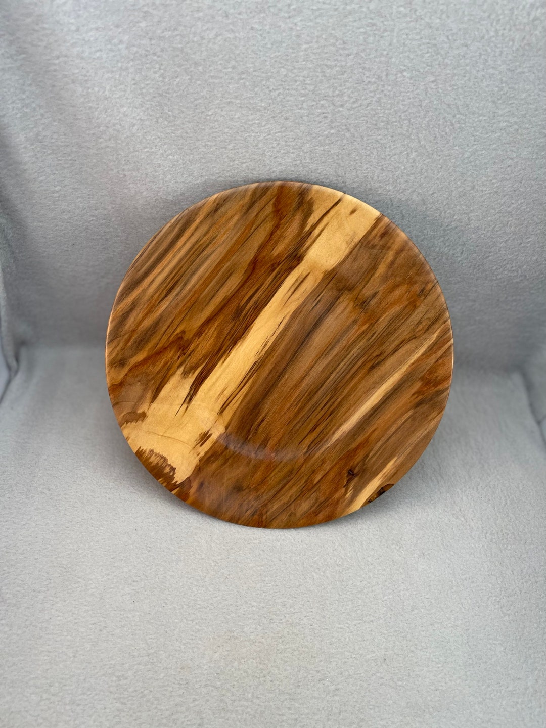 Hand Turned Black Gum Wood Plate Etsy