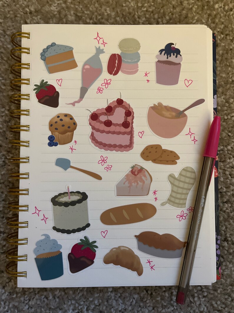 Backen Sticker Bakery Sticker Pack - Etsy