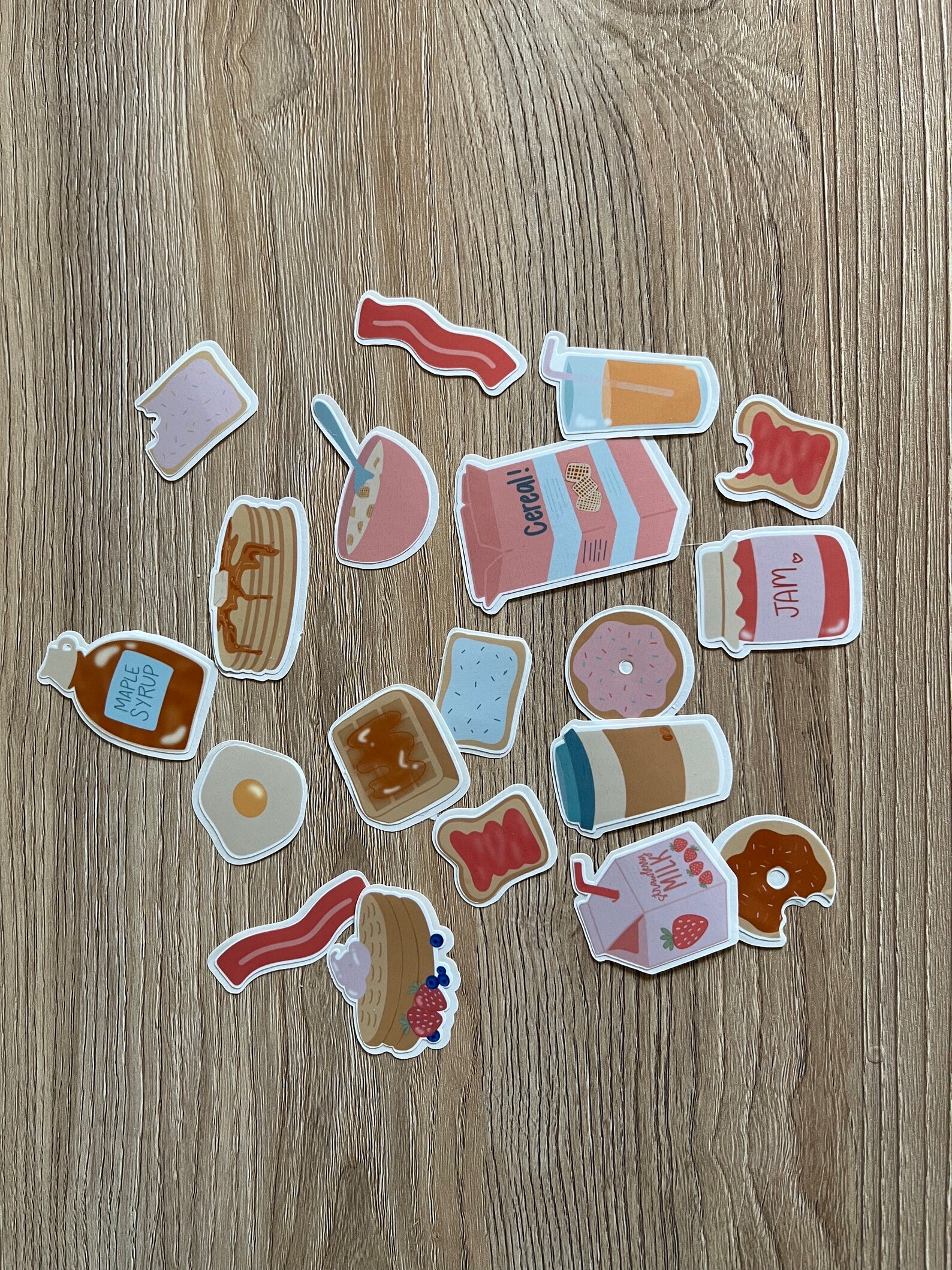 Breakfast Sticker Pack - Etsy