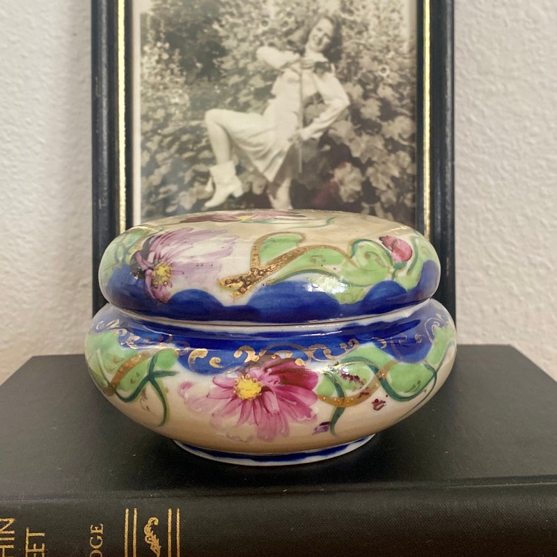 Porcelain Powder Jar - Etsy