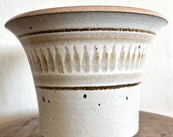 David Cressey and Robert Maxwell Glazed Planter Pot, Stoneware Pottery, Earthgender Ceramics, 1970s