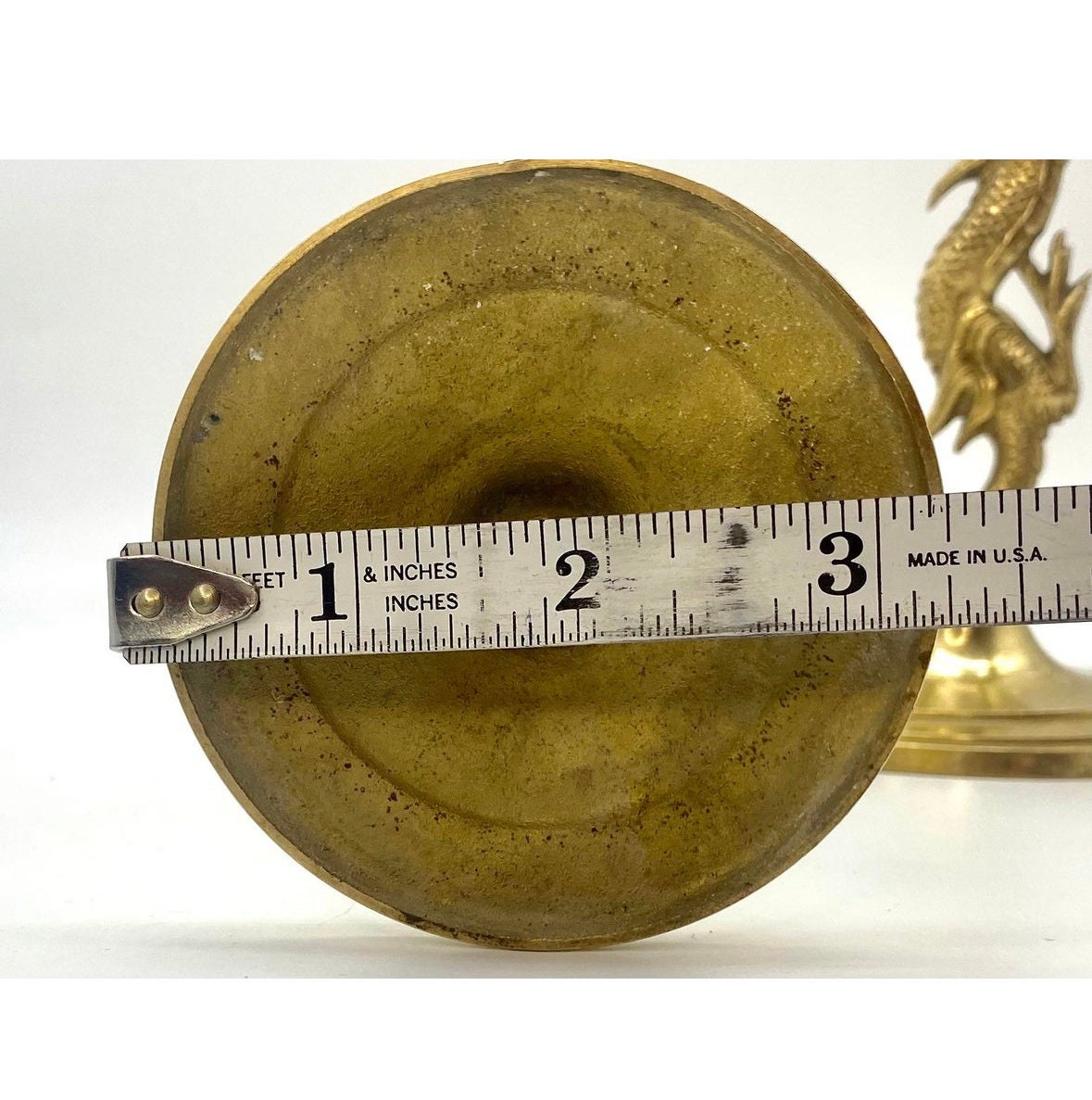 Vintage Solid Brass Dragon Candlesticks Pair 2 Etsy