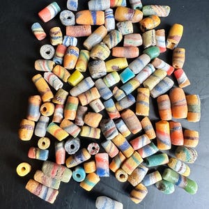 Antique African Powder Glass Trade Beads – Old Mixed Beads – Set of 108