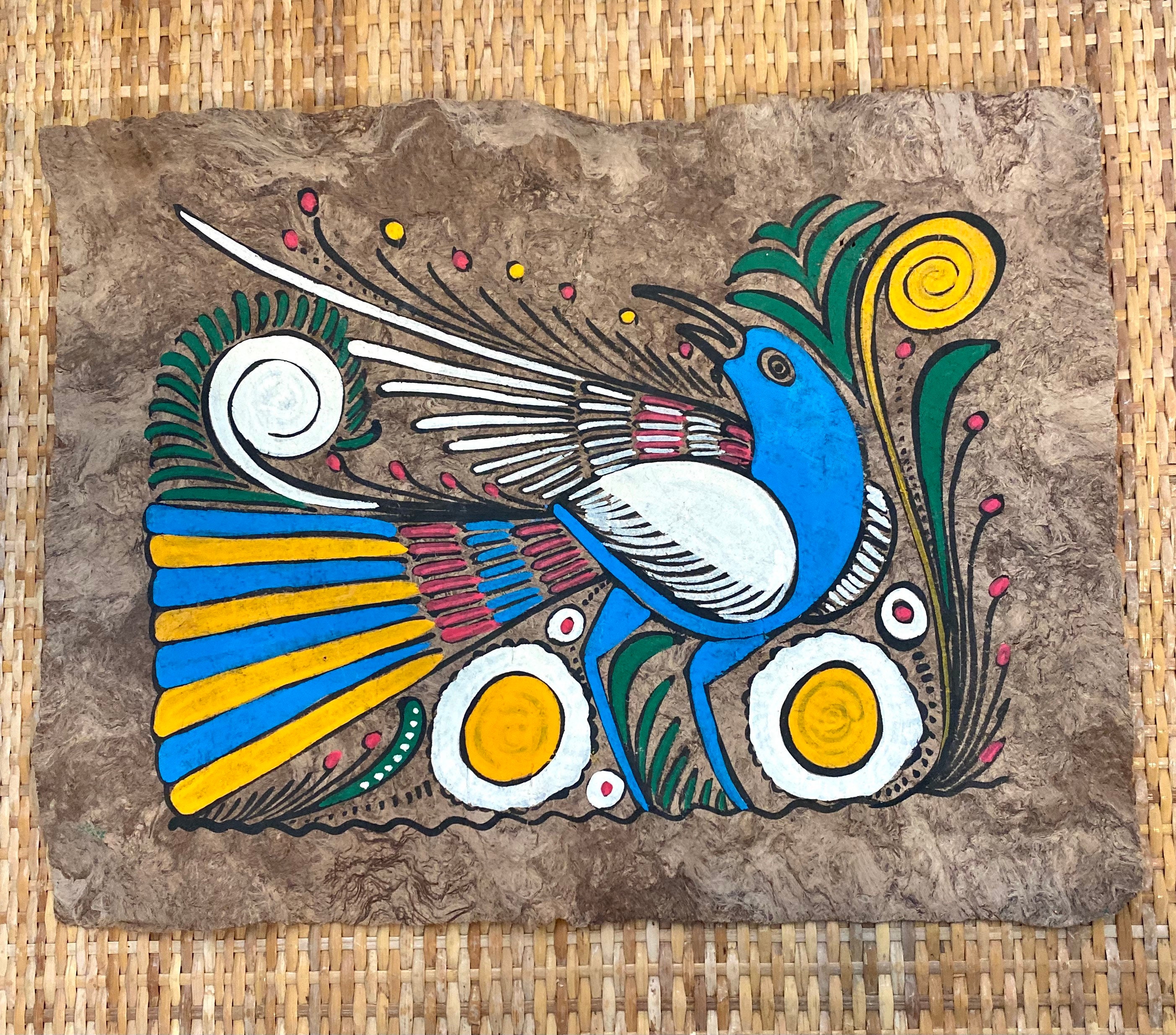 激安価格の 1970s Original Amate Folk Mexican Vintage | Painting Bark 絵画
