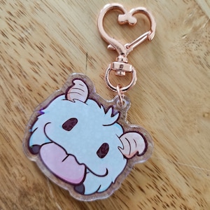 LEAGUE OF LEGENDS Poro Cute Holographic Acrylic Keychain 1pc
