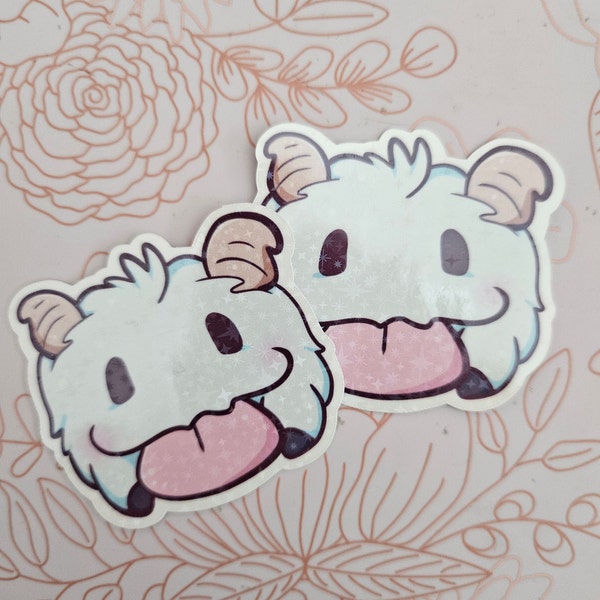 LEAGUE OF LEGENDS Poro Cute Single Die-Cut Holographic/Non-Holographic Stickers 1pc