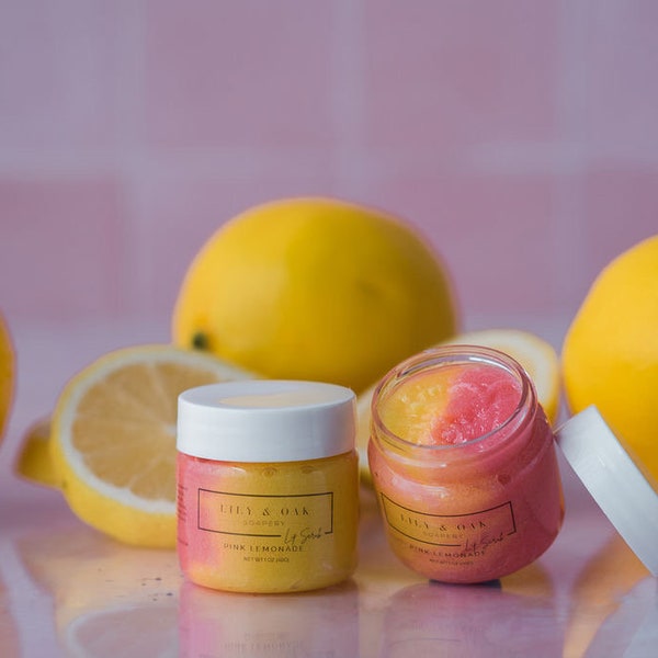 Pink Lemonade Lip Scrub, Lip Sugar Scrub