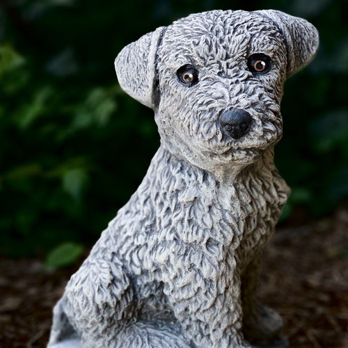 Puppy Figurine Concrete dog statue Outdoor sculpture Garden dog