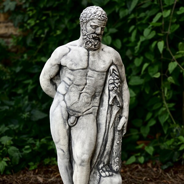 Hercules statue Backyard decor Pool decoration Garden figurine Greek atmosphere Outdoor sculpture Body figurine Greek antique garden statue