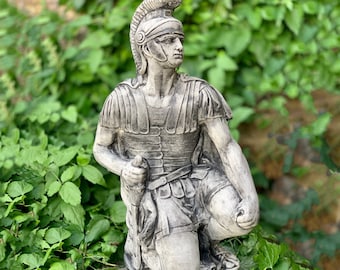 Large roman soldier warrior Massive greek statue for garden Sculpture cast stone Garden statue centurion man Soldier figurine Antique statue