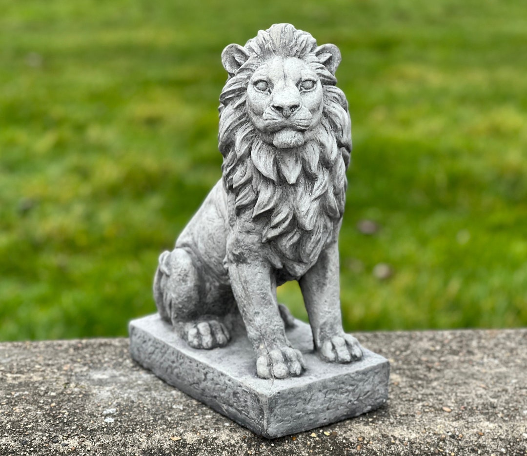 Front Door Lion Sculpture Concrete Guardian Lion Statue Front House