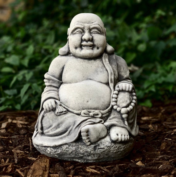 Statuetta da giardino di Buddha Buddha seduto in pietra Statua di Buddha in  cemento Figura di cemento buddista Scultura all'aperto Giappone meditazione  Regalo amante -  Italia