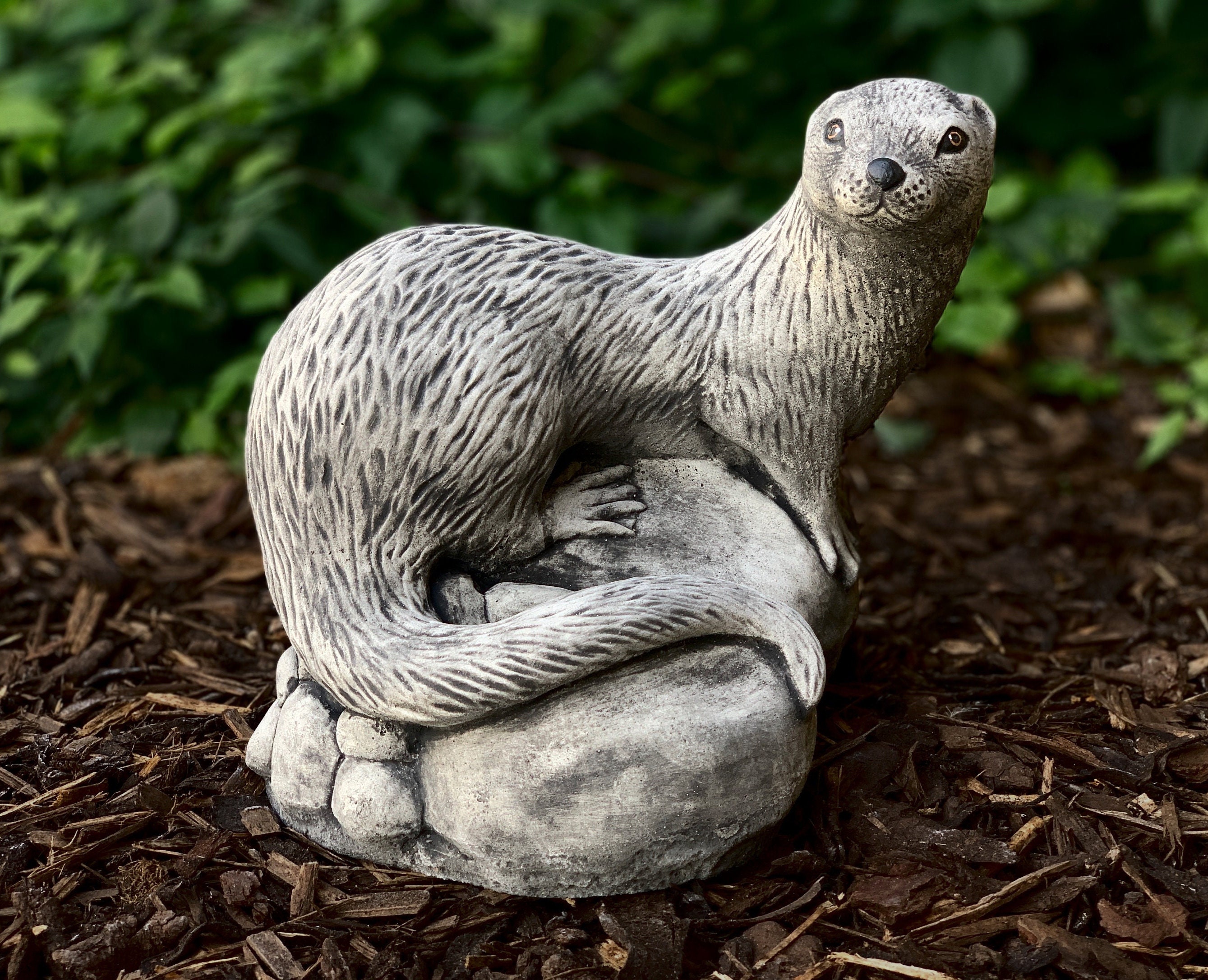Sea Otter Figurine Cement Otter Sculpture Stone Otter Statue - Etsy
